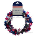 Patriotic Star shaped Foil Wire Garland /home Decoration on US National Day